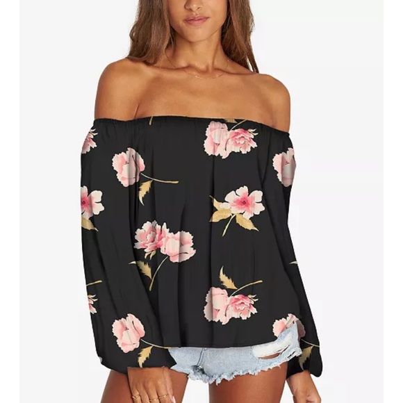 Billabong Floral Off The Shoulder Top - Picture 1 of 5